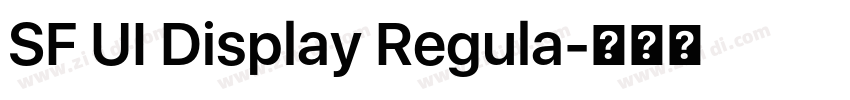 SF UI Display Regula字体转换 SF UI Display Regula字体转换